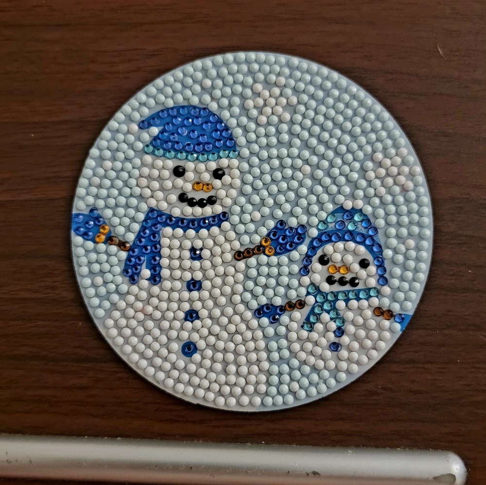Snowman Friends Cute Handmade Coaster - Picture 5 of 5